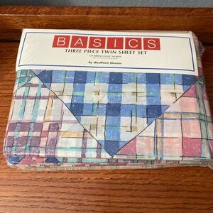 Vintage Basics by West Point Stevens Twin sheet set with Bold Plaid
